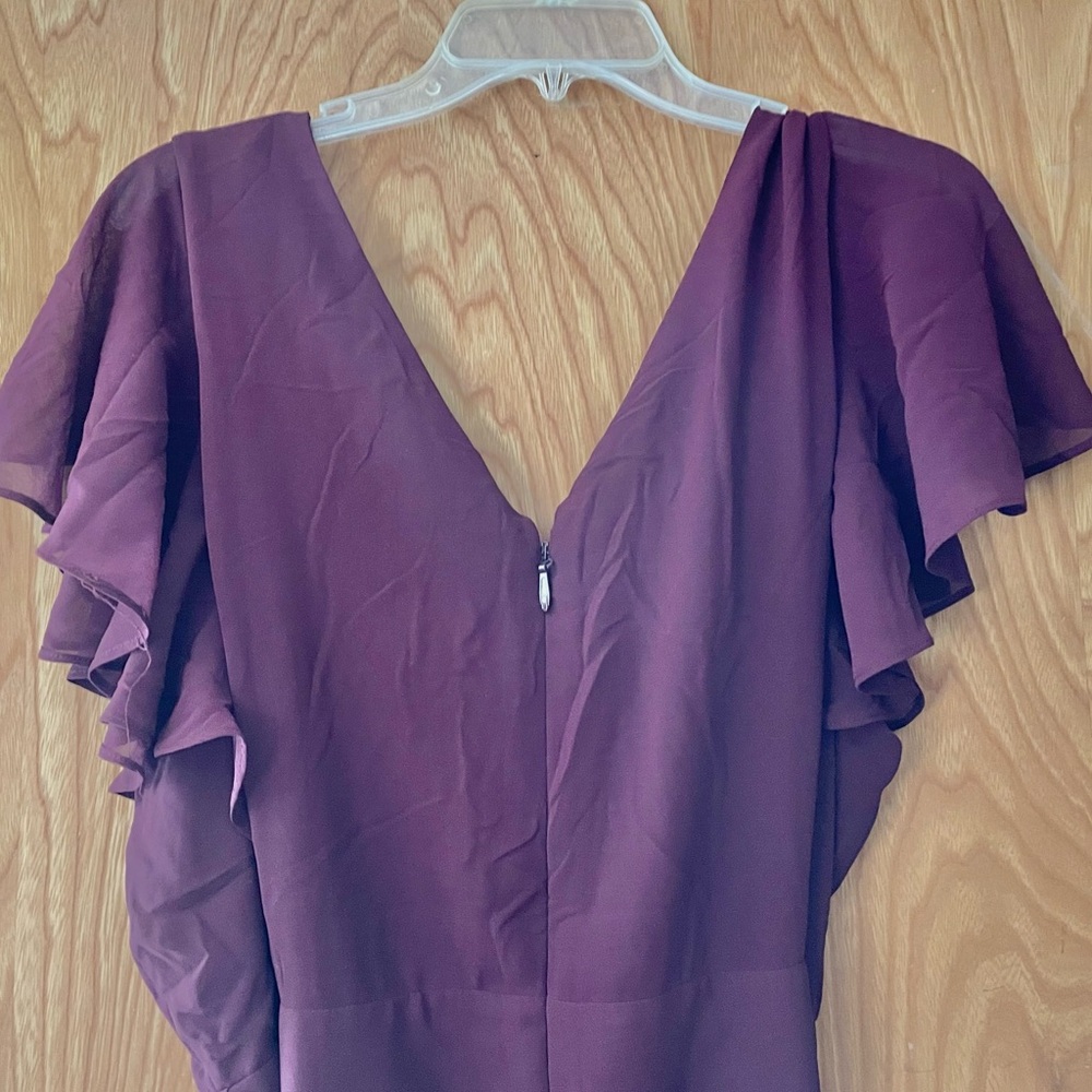 NWT City Chic maxi flirty tier dress in Garnet, size 18 - Picture 8 of 11